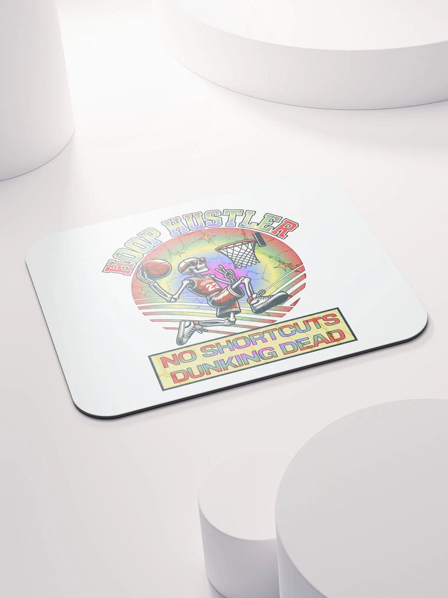 Hoop Hustler No Shortcuts Dunking Dead Skeleton Rainbow Mouse Pad product image (4)