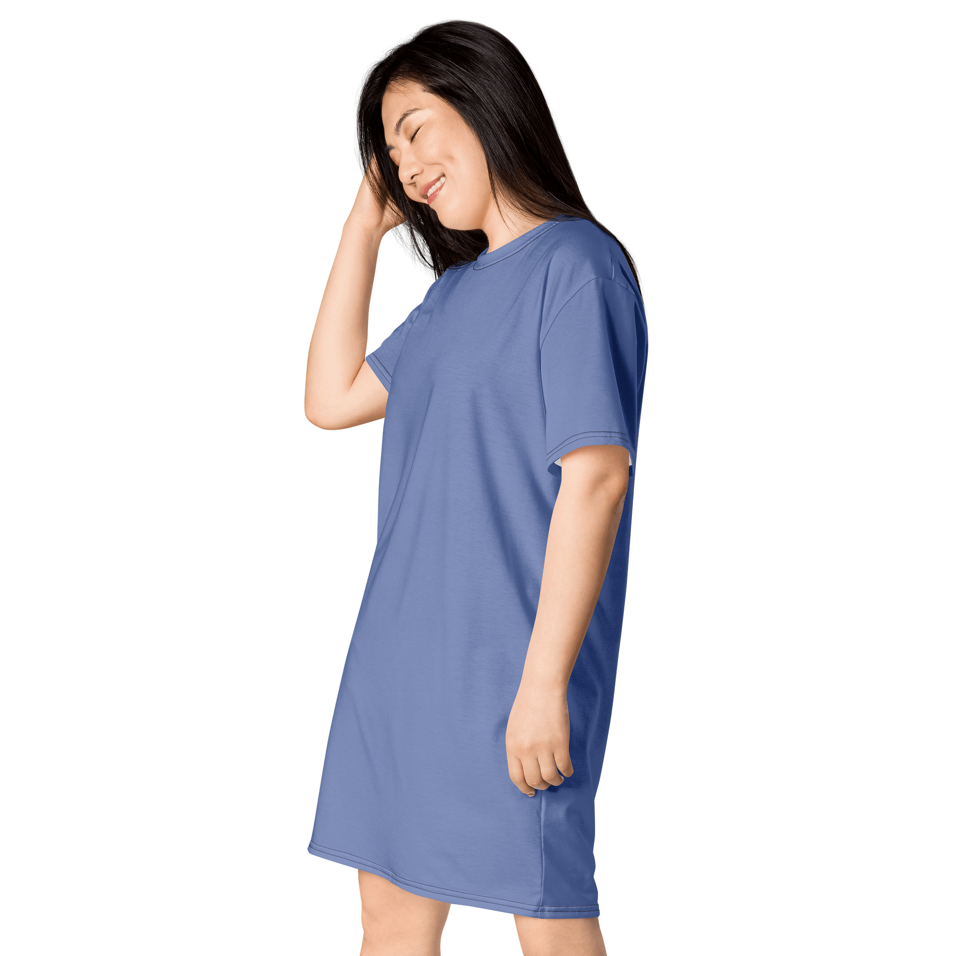 Oversized T-Shirt Dress - Wild Blue Yonder, Sizes 2XS-6XL product image (3)