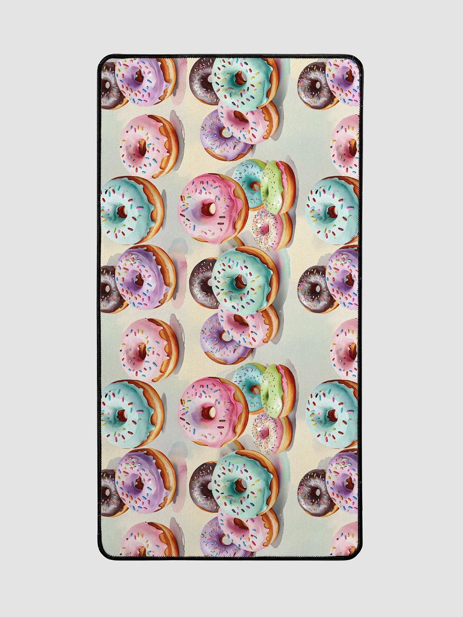 Desk Mat (31.5x15.5 inches) - Pastel Sprinkled Donuts on a Watercolor Background product image (2)