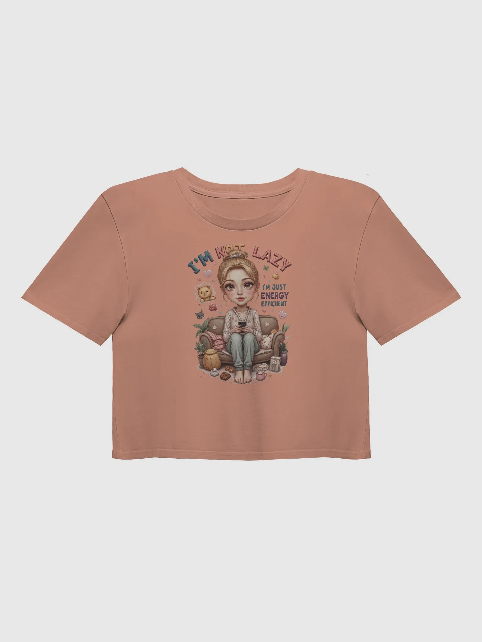 I'm Not Lazy I'm Energy Efficient Crop Top product image (1)