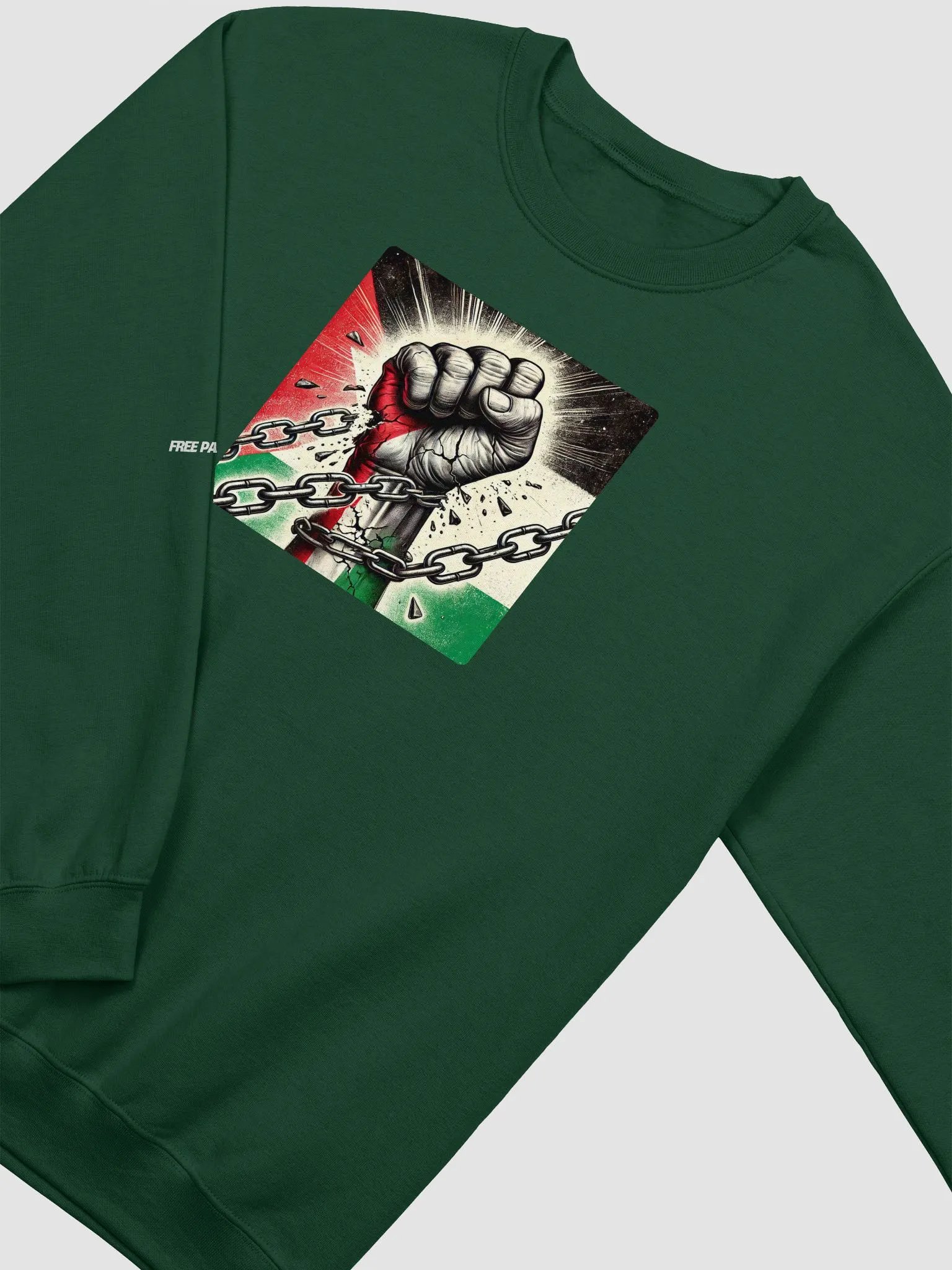 Gildan Classic Crewneck Sweatshirt | AI Design FREE PALESTINA product image (2)
