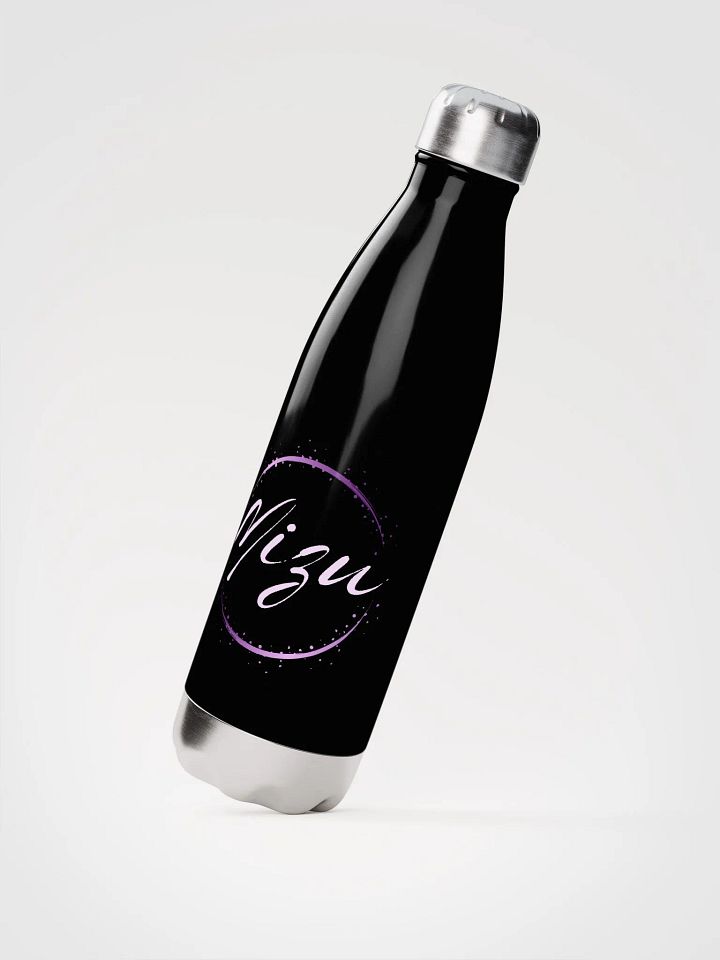 Stainless Steel Water Bottle, Black w/ Color Logo product image (2)