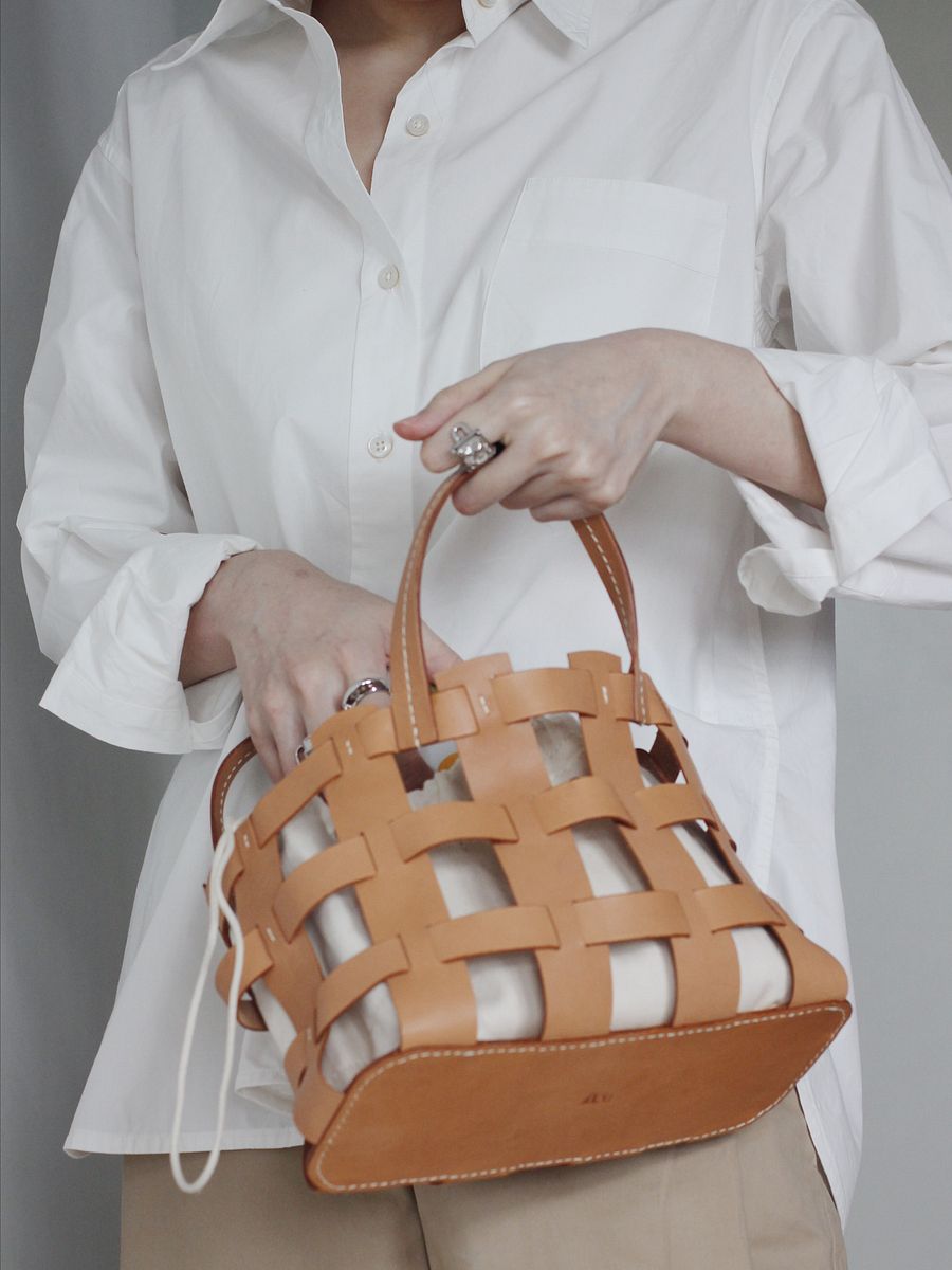 Vegetable Tanned Leather Caged Bag - Small product image (8)