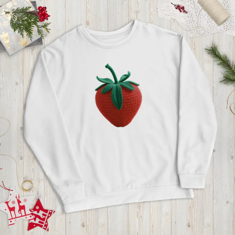 CozyAvocado Recycled Unisex Sweatshirt Strawberry #1 product image (7)