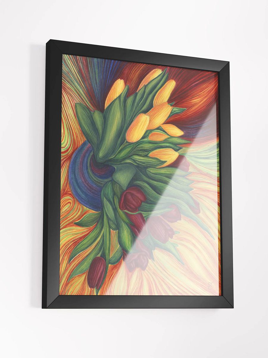 Vibrant Ayous Wood Framed Matte Poster - Yellow and Purple Tulips product image (17)