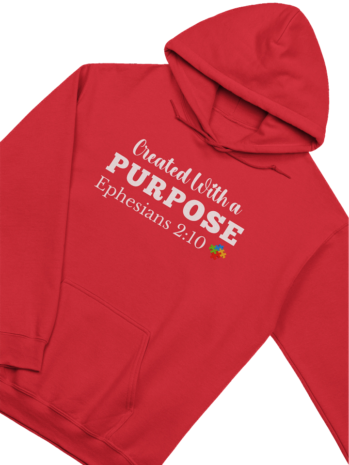 Created With A Purpose Christian Gildan Hoodie | Autism Acceptance I Gift To Mom, Dad, Child With Autism product image (2)