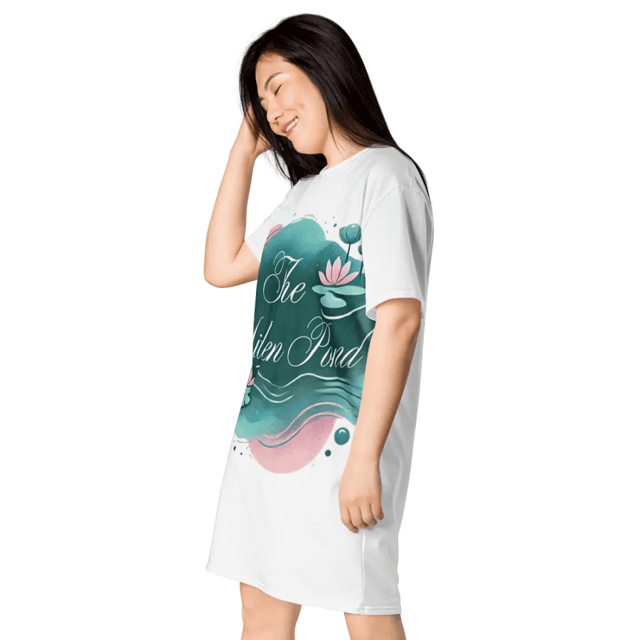 Ethereal Lotus Pond T-Shirt Dress product image (3)