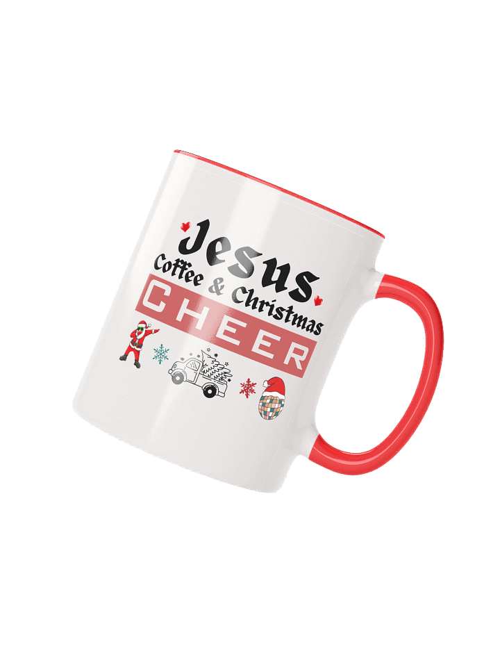 Jesua, Coffee & Christmas Cheer Ceramic Mug | christian coffee Mug | Gift for believers product image (4)