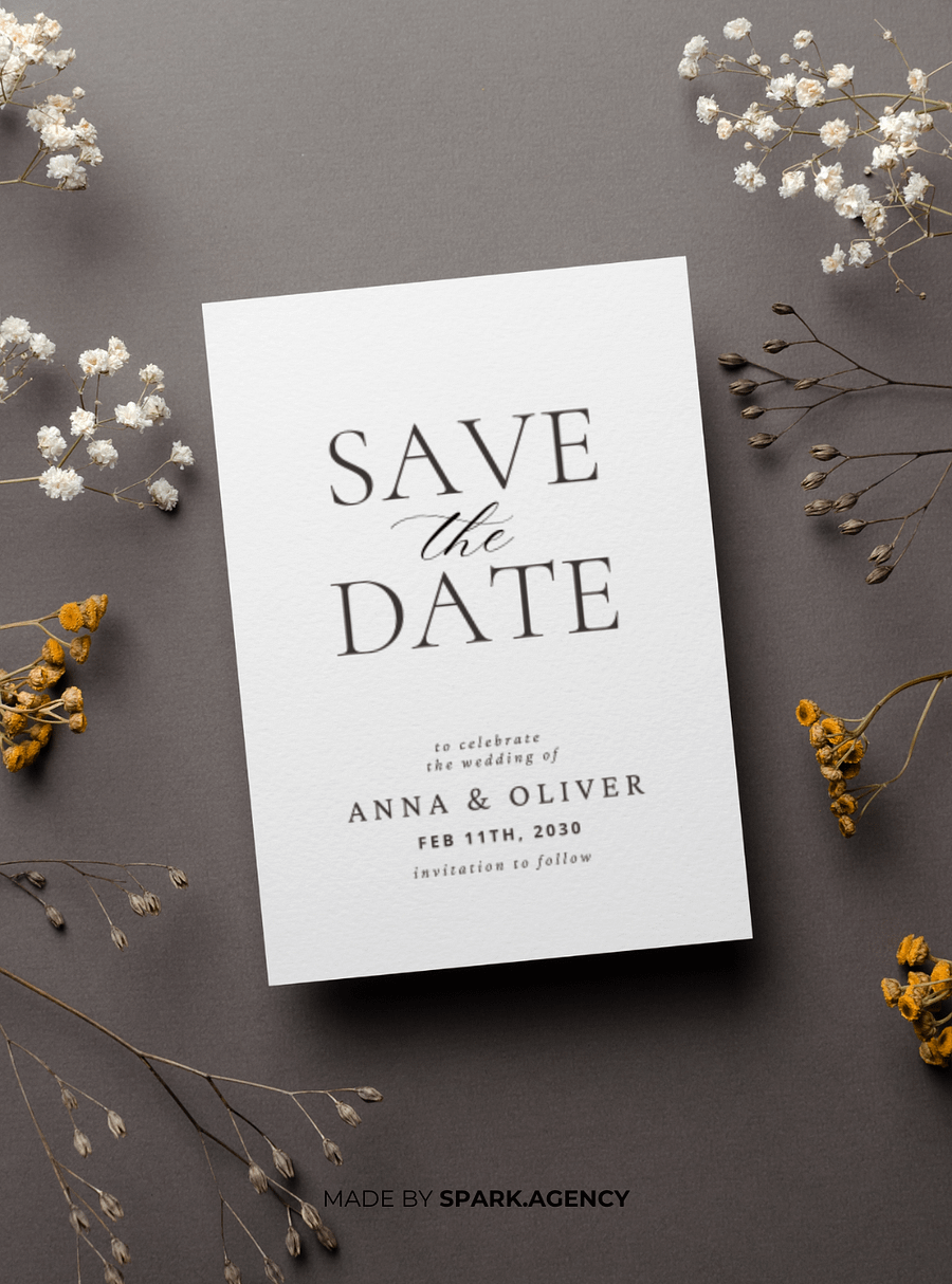 Simple Minimalist Save the Date Wedding Invitation product image (4)