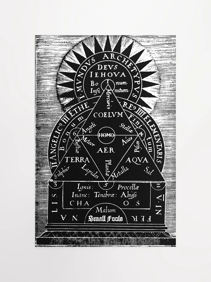 Small Fools Mundus Poster - Black and White product image (4)