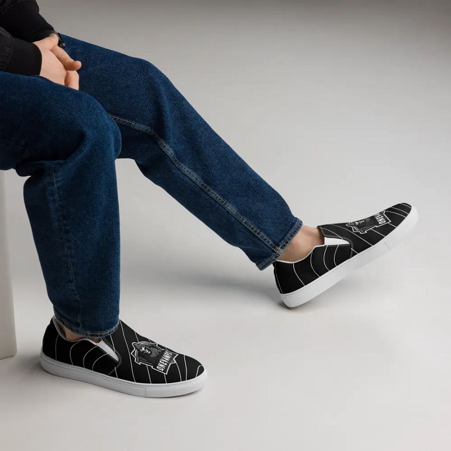 Men's Slip-On Canvas Shoes OneVamps black color product image (3)