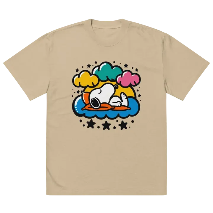 Dreamy Dog Clouds Oversized T-Shirt product image (2)