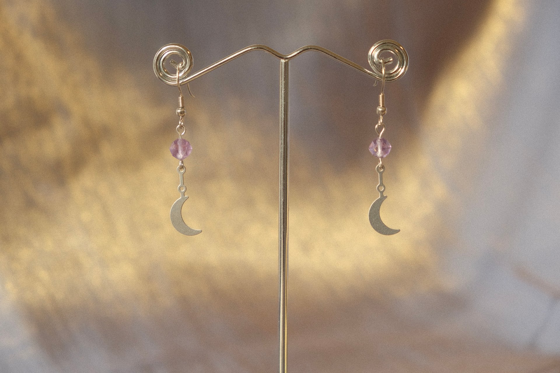 Amethyst Little Moon Earrings product image (10)