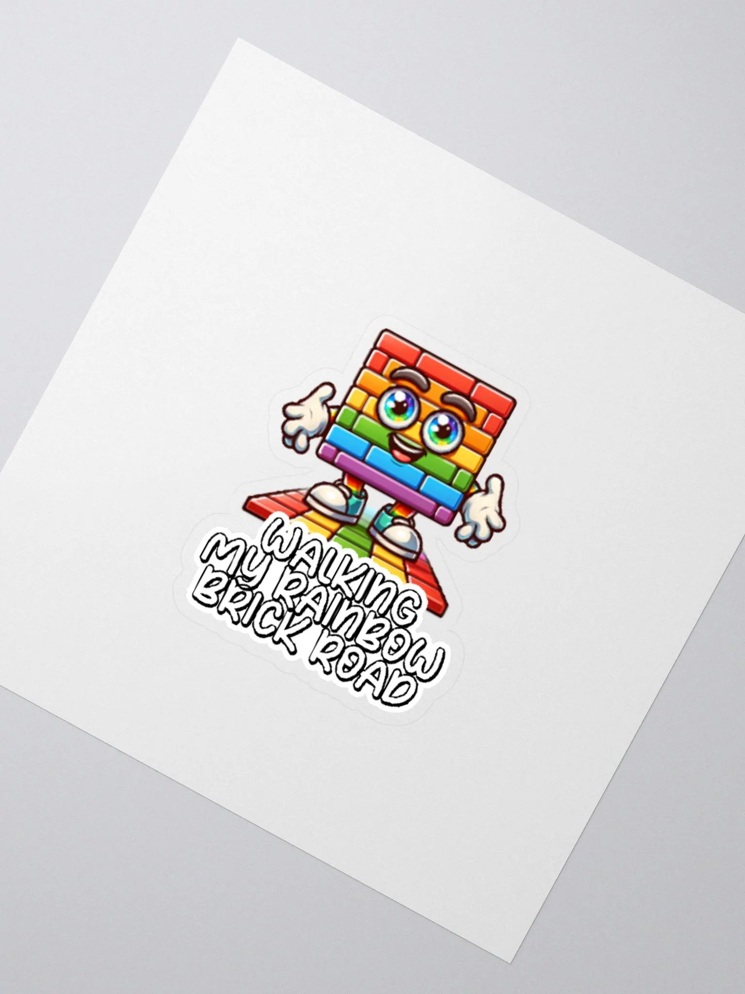 Walking My Rainbow Brick Road Sticker-LGBTQIA+ Sticker-Rainbow Sticker product image (4)