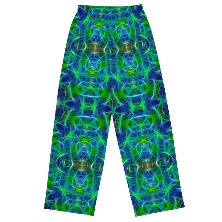 Green Blue Kaleidoscope Wideleg pants product image (1)