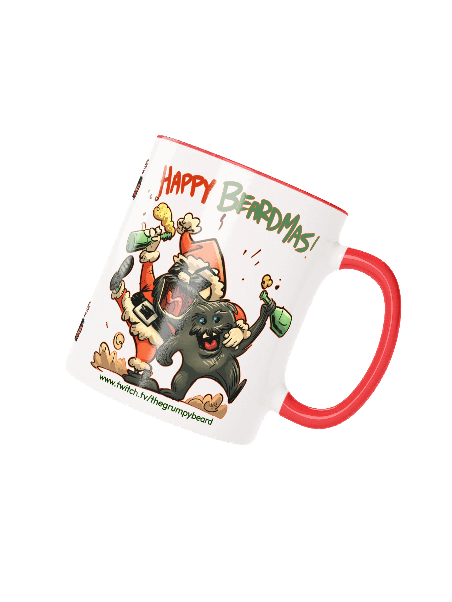 Happy Beardmas - Ceramic Mug with Color Inside product image (22)