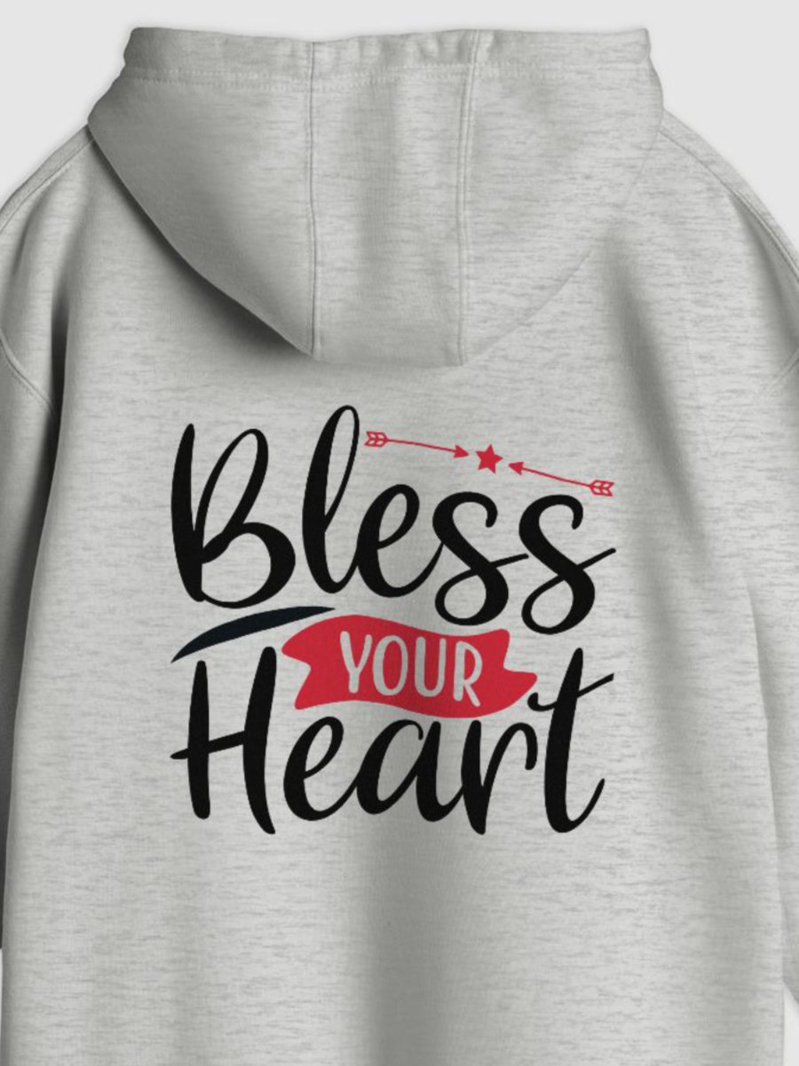 Bless Your Heart Pullover Hoodie (Back Only, Black Text) product image (2)