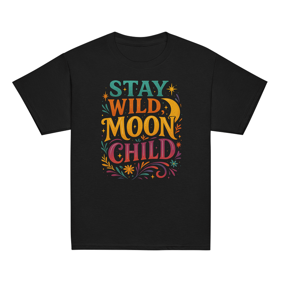 Stay Wild Moon Child Youth Tee – Cosmic T-Shirt for Kids product image (10)