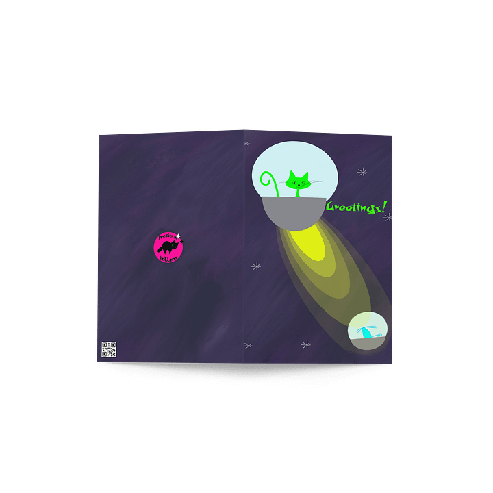 Alien Cat and Mouse Card product image (2)