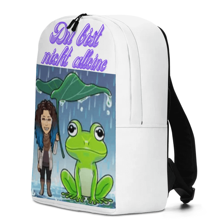 Minimalistischer Rucksacktasche mit dem Aufdruck ´´ du bist nicht alleine´´ product image (2)