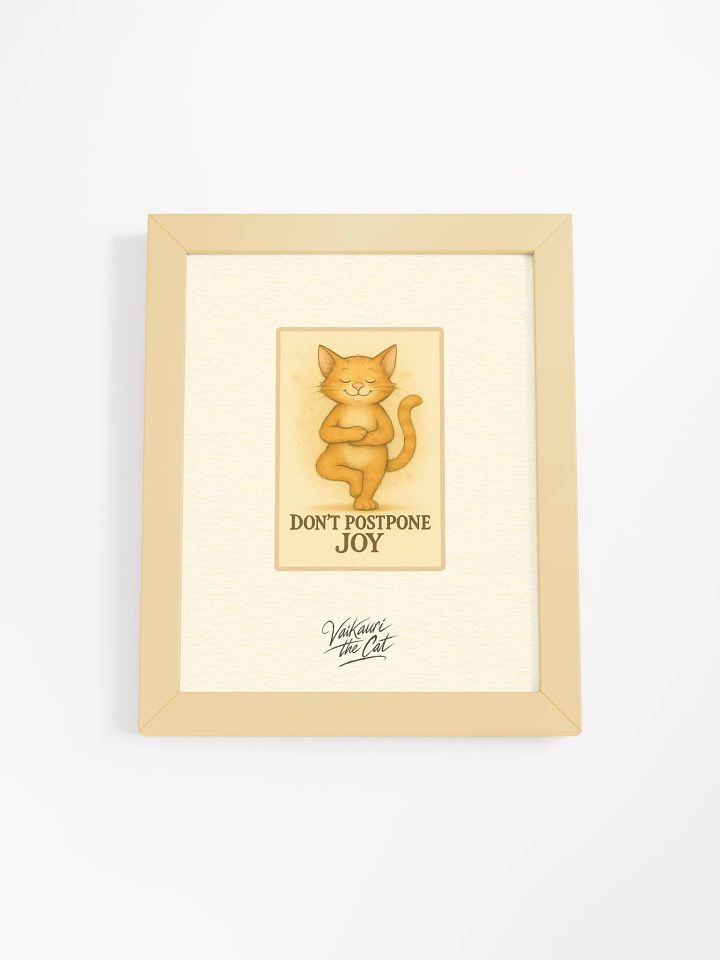 Joyful Vaikauri Cat Framed Matte Artprint product image (2)