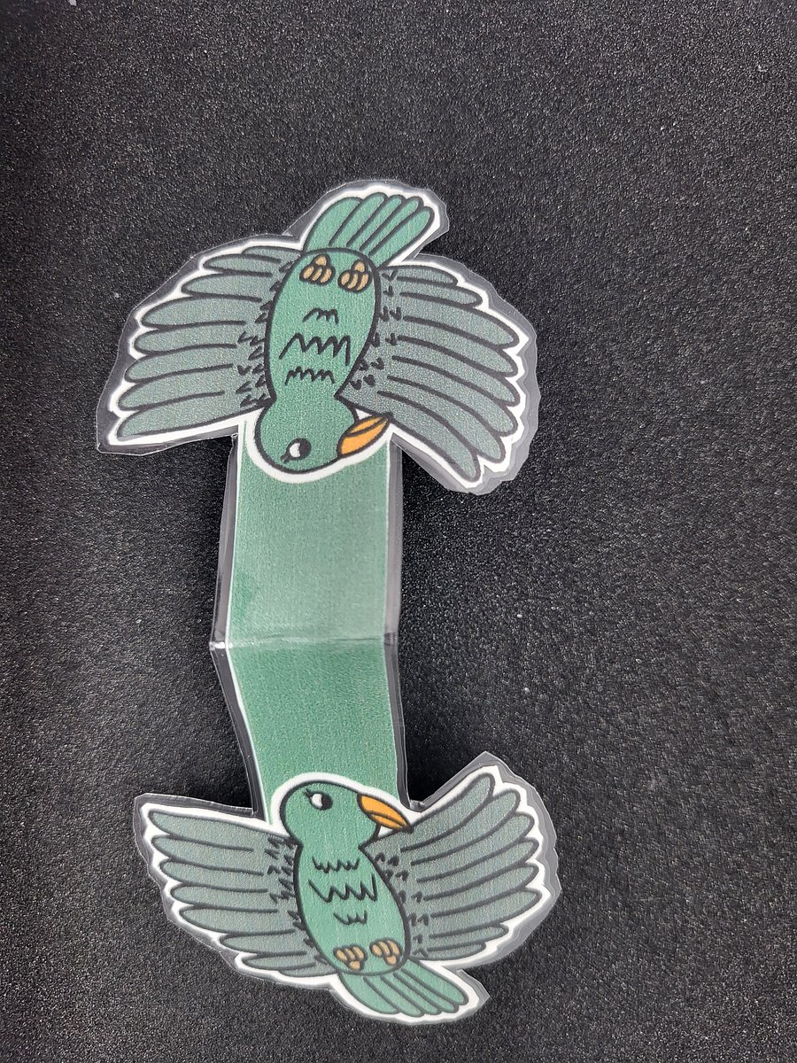 Cute Cartoon Greybird Magnetic Laminated Bookmark for Bird Lovers product image (2)