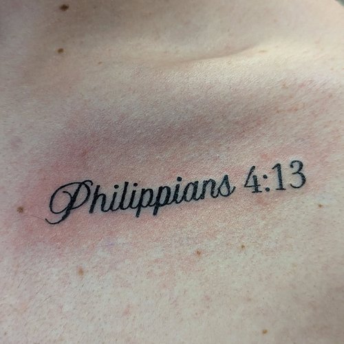 #tattooapprentice #scripttattoo #philippians413✝️ #bibleversetattoo #christiantattoo #hartselletattoo #hartselletattooartist ...