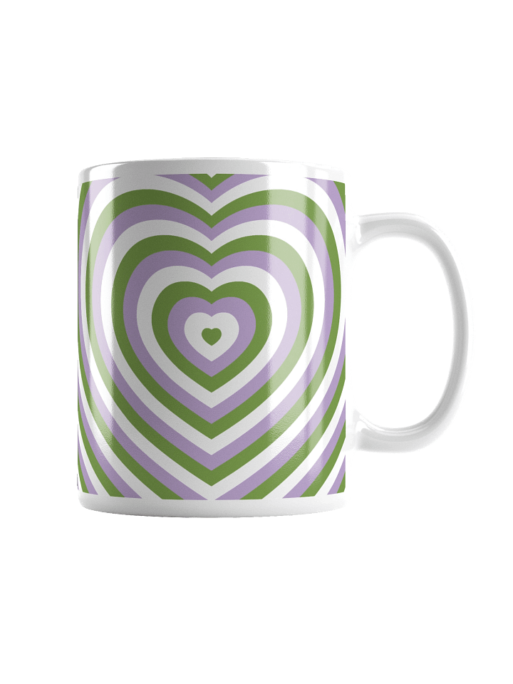 Genderqueer Pride Hearts Mug (Left-handed) product image (1)