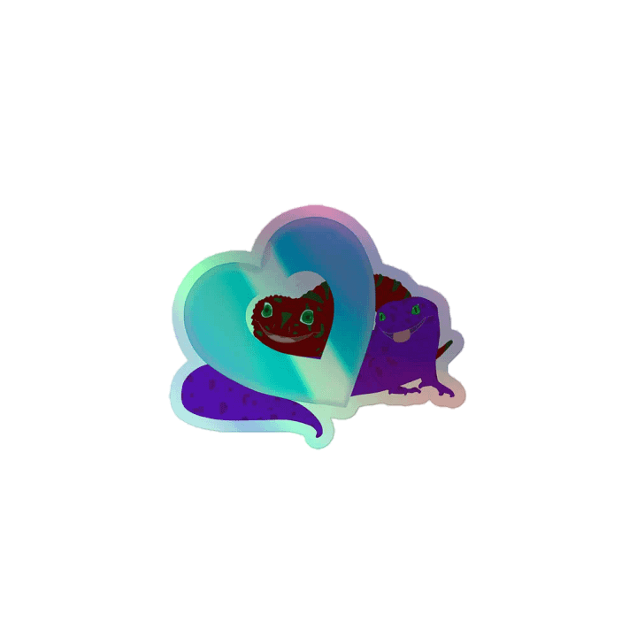 Gecko Love Holo Sticker product image (1)