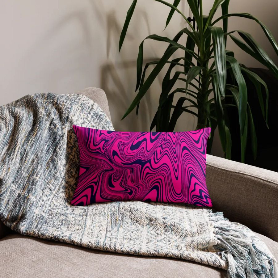 Premium Pillow Case - Abstract Magenta Pink Swirls product image (3)