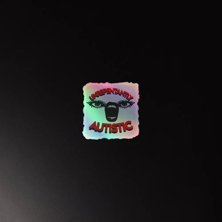 Unrepentantly Autistic Holographic Sticker Sheet product image (4)