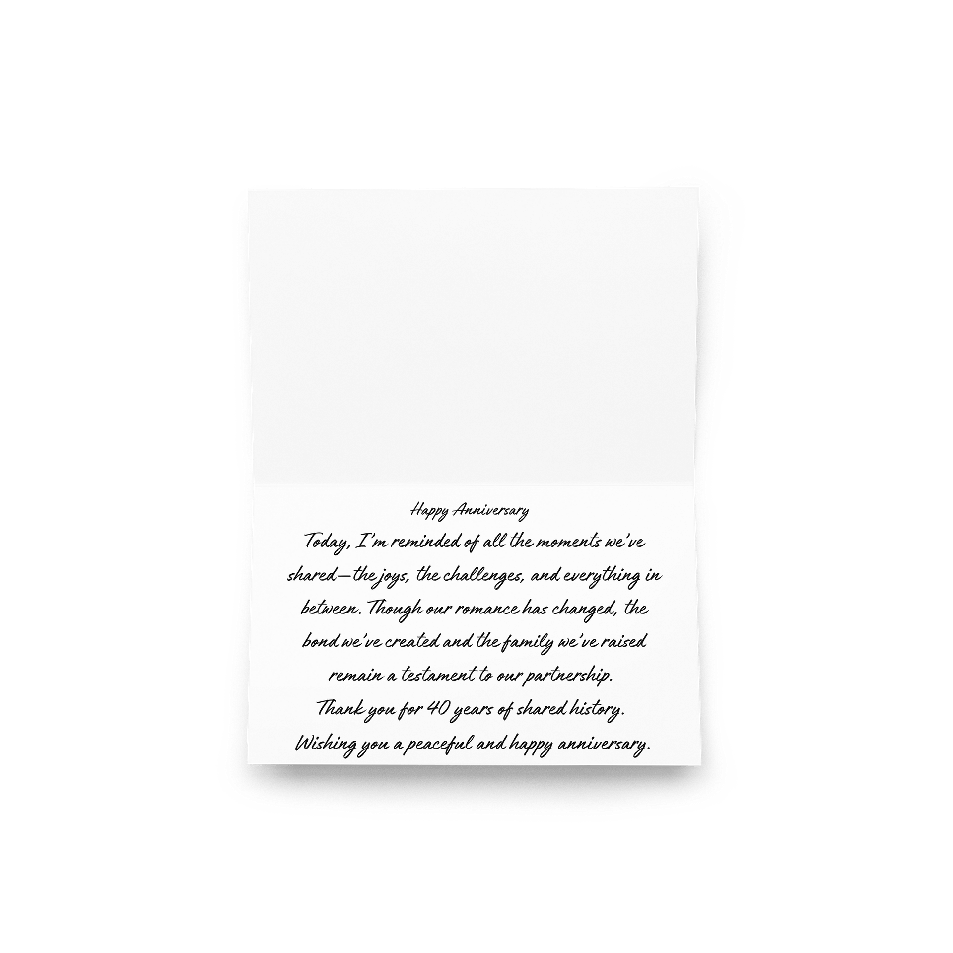 Anniversary card - 40 year marriage product image (7)