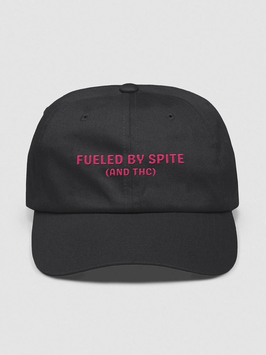FUELED BY SPITE (pink thread) embroidered classic dad hat product image (6)