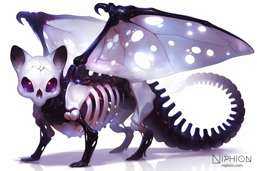 Necrocritter #3 – Exclusive Digital Art | Cute Skeleton Fantasy Creature product image (1)