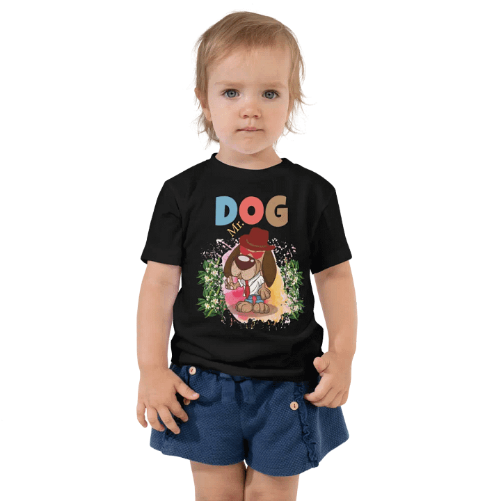 Mr. Dog Cute Dog Colorful Funny Bella +Canvas Toddler T-Shirt – Funny Shirt & Gift for Kids product image (2)
