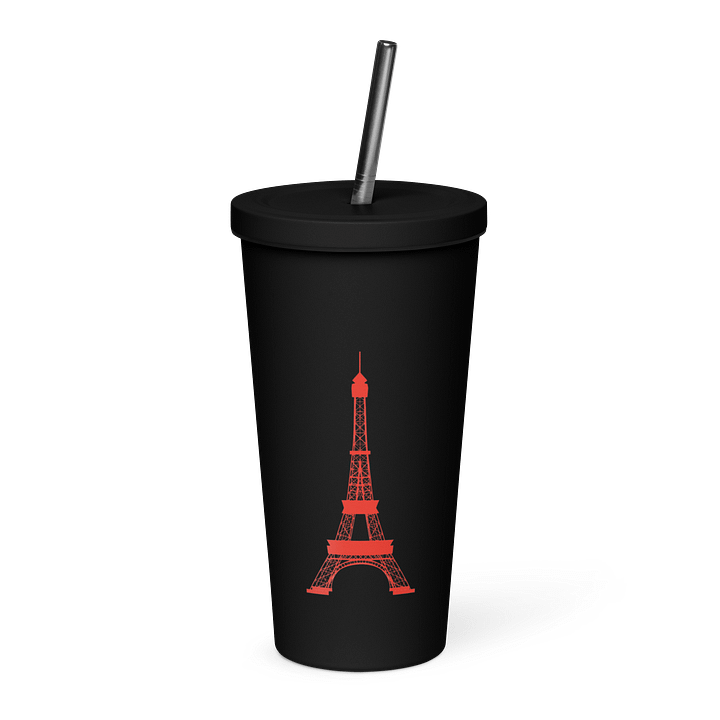 Eiffel Tower Red Stylized Insulated Tumbler product image (1)