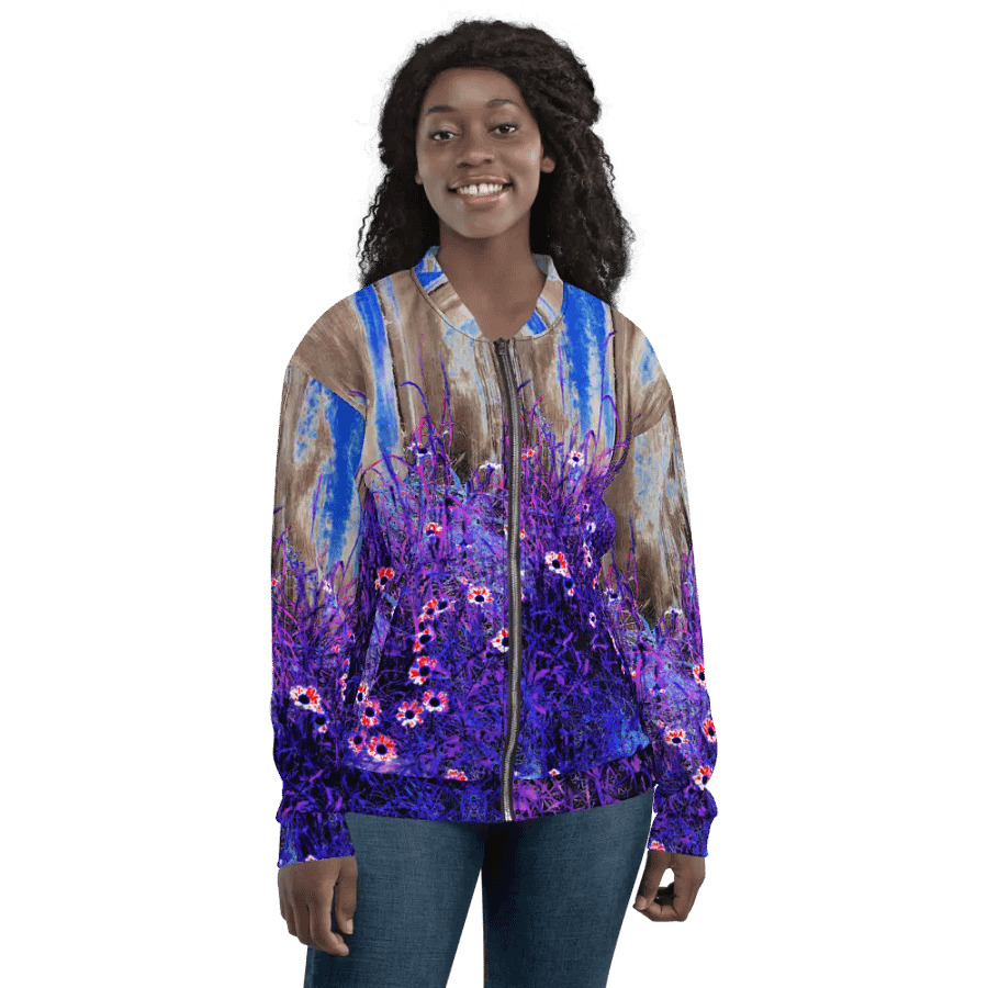 Vibrant Summer Daises Unisex Bomber Jacket product image (4)
