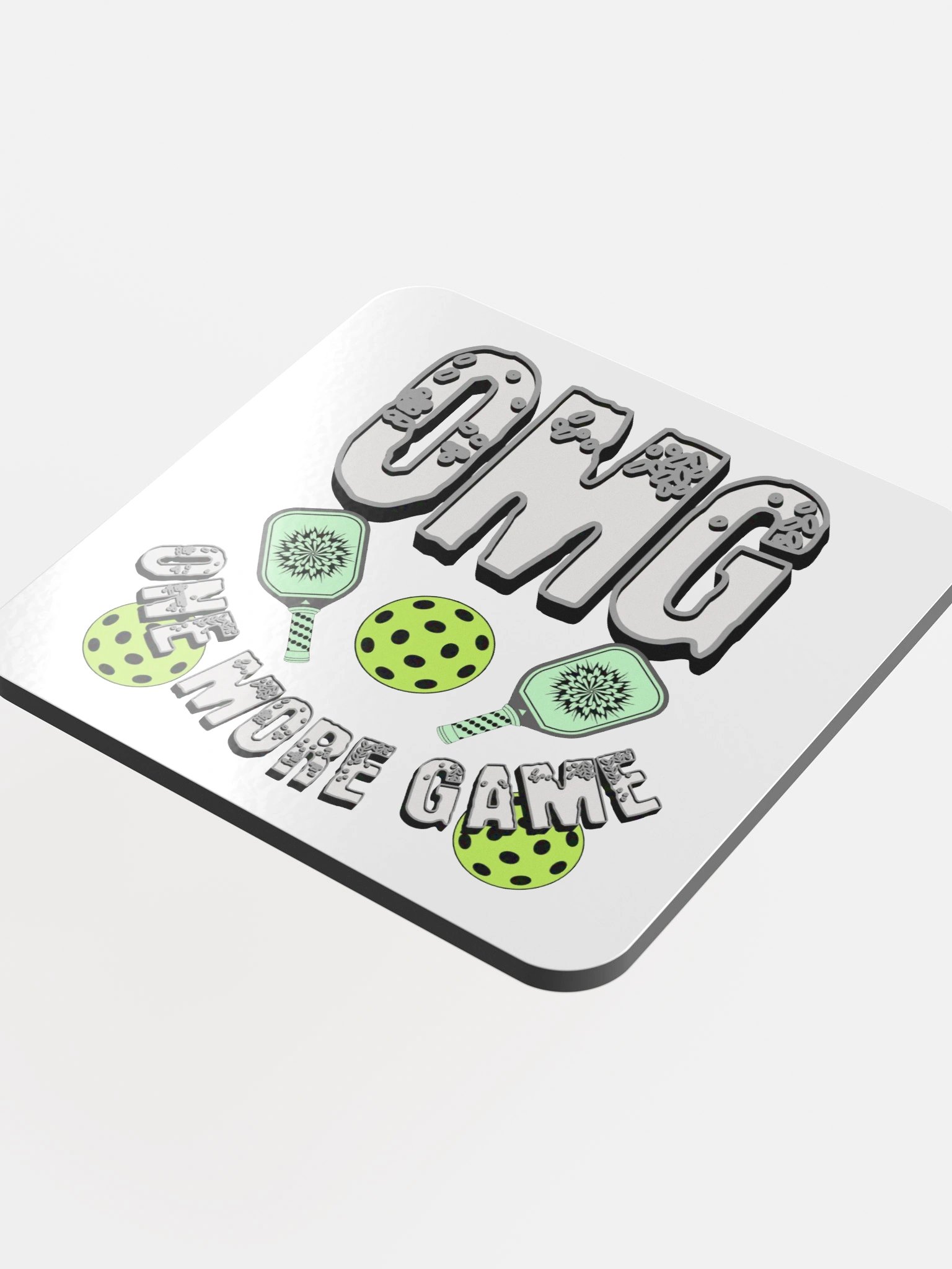 OMG One More Game Pickleball Block Madness Coasters product image (1)