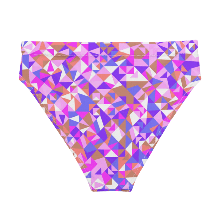 Colorful vector Pattern Design High Waisted Bikini Bottom - v6 product image (1)