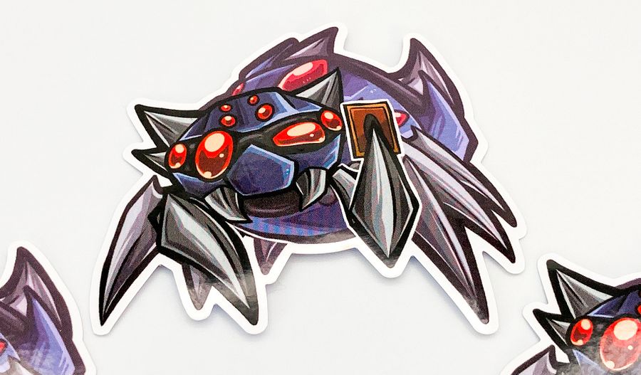 TDL Spider with Card Die-cut Stickers 3-pack product image (2)