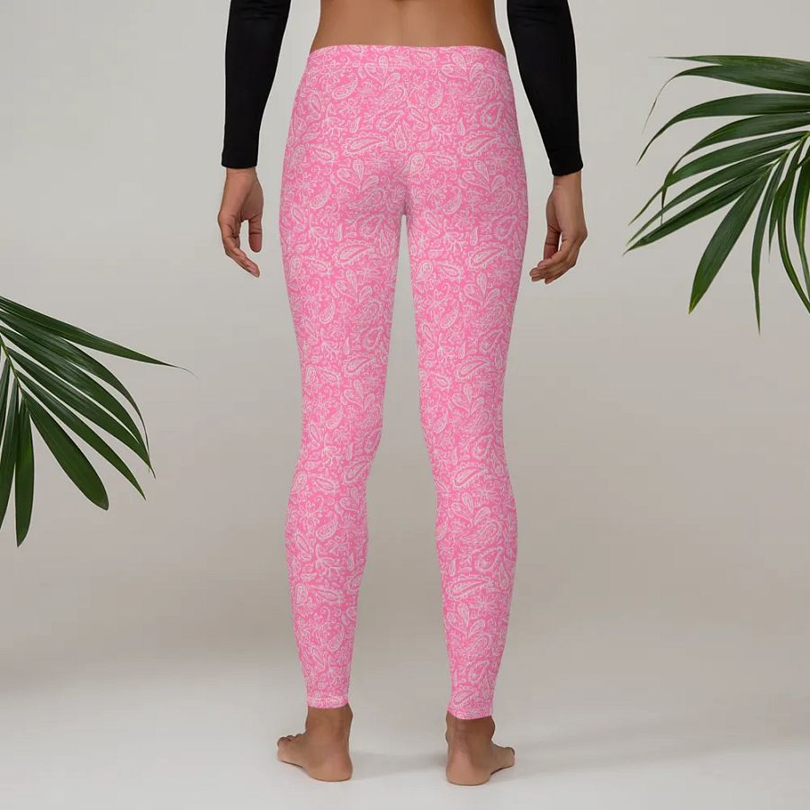 Light Pink All-Over Print Leggings product image (5)