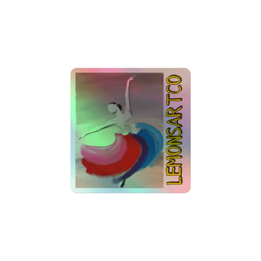 Ballerina's Color Dance Holographic Sticker product image (1)