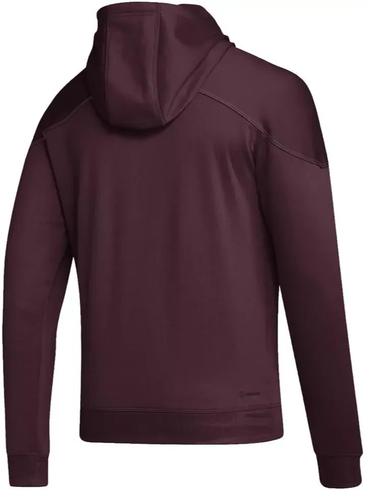 Adidas Men's Stadium Aeroready Fleece Embroidered Logo Pullover Hoodie - Maroon product image (2)