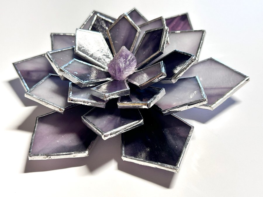 Purple Amethyst Stained Glass Succulent product image (6)