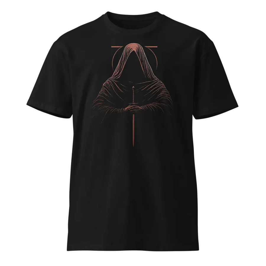 Hooded Wraith Holding Dagger + AS Colour Unisex Premium T-Shirt product image (1)