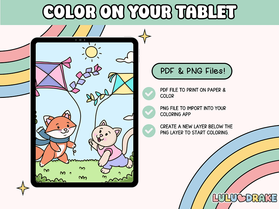 Fuzzy Buddies Cute & Cozy Coloring eBook, 50 Pages ★ DIGITAL ★ product image (5)
