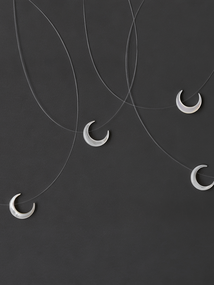 Shell Moon Necklace | 18K Gold Plated product image (6)