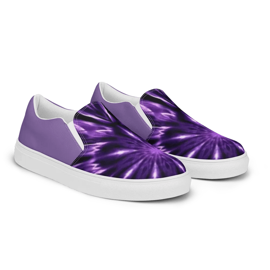 Purple Dye Men's Canvas Slip On Shoes product image (9)