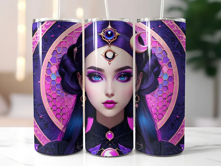 Mystic Girl 20 oz Skinny Stainless Steel Tumbler - v2 product image (2)