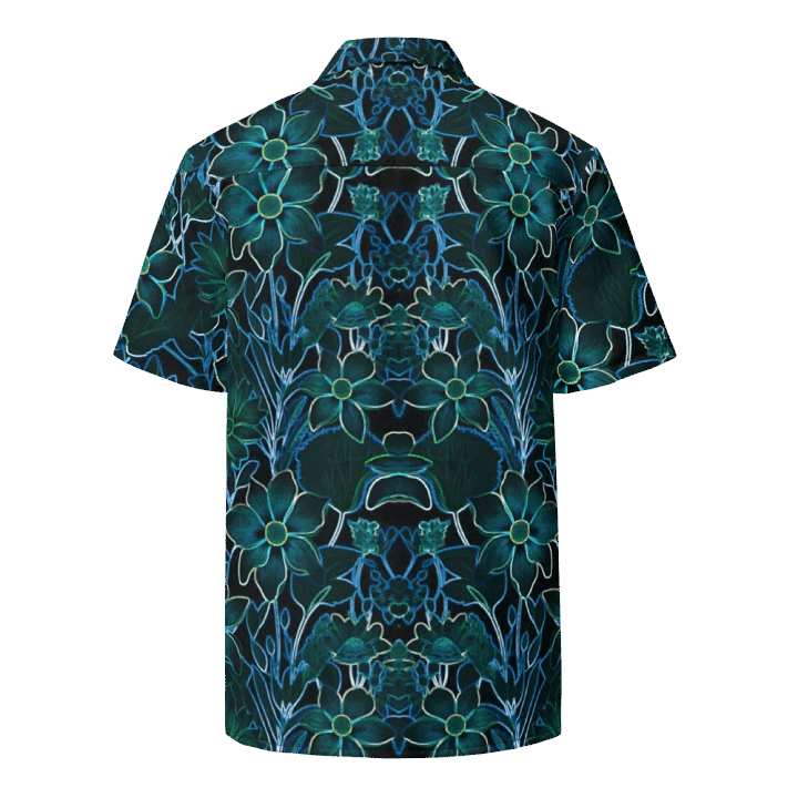 Trippy Floral in Teal and Blue/ Hawaiian Shirt by Sublicolor product image (2)